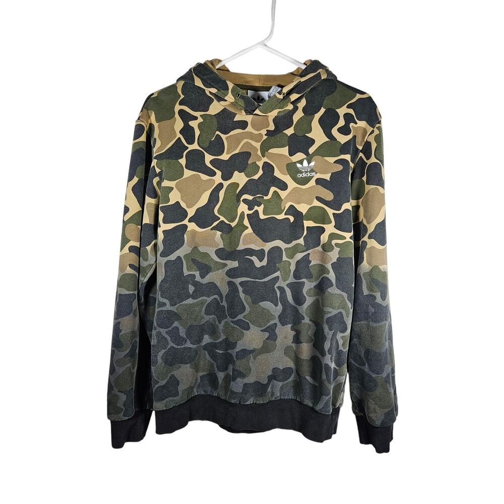 Adidas Originals Camo Camouflage Drip‎ Effect Hoodie Sweatshirt Size Small